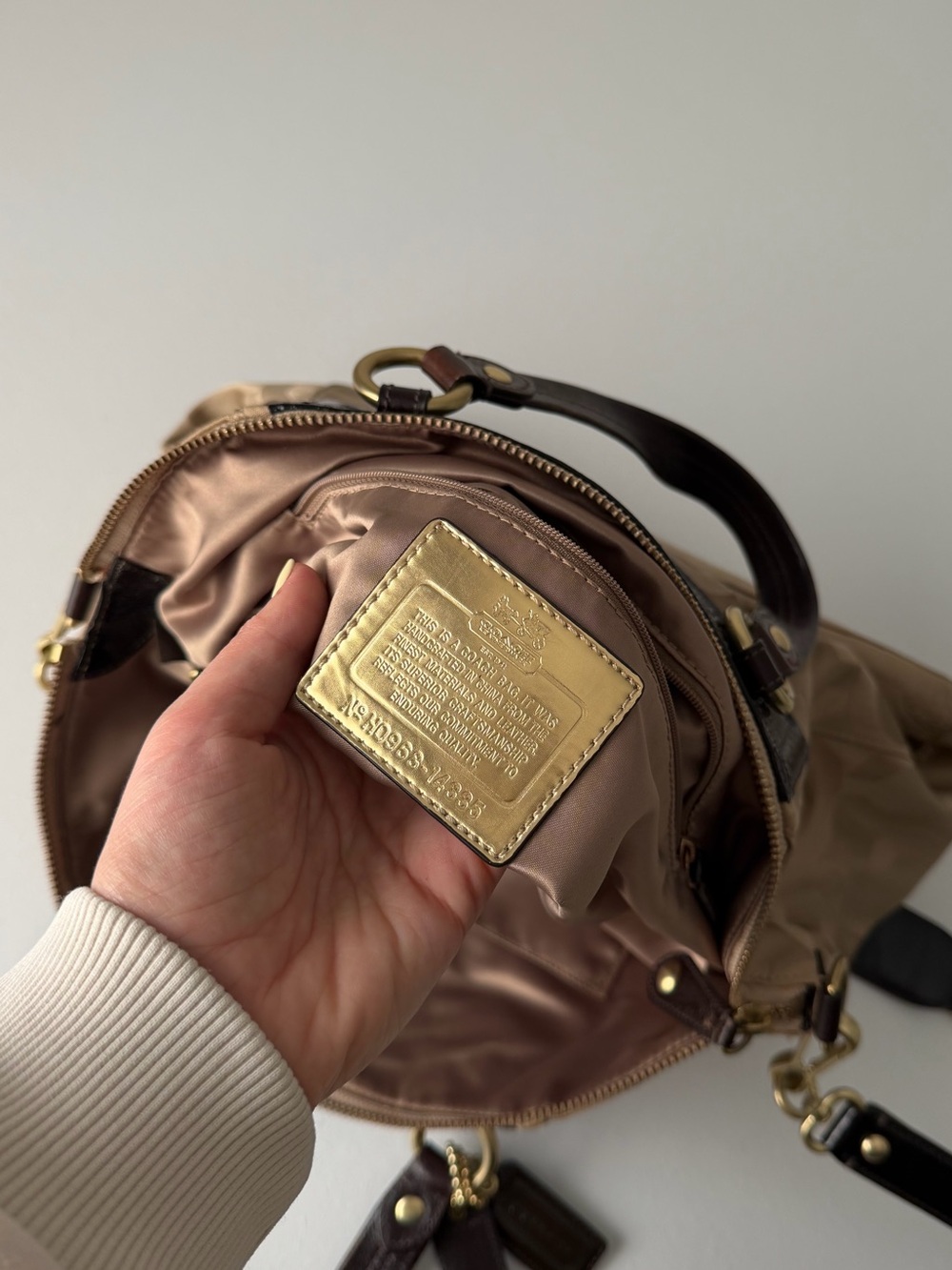 Brown + Tan Coach Bag - Picture 4 of 6